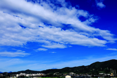 線路の上の晴天