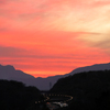 高速道路の夕焼け