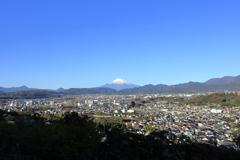 秦野盆地と富士山