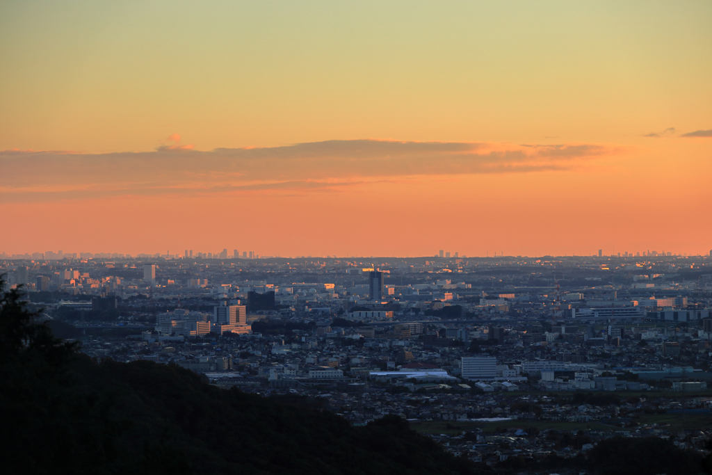 弘法山から眺める日の出