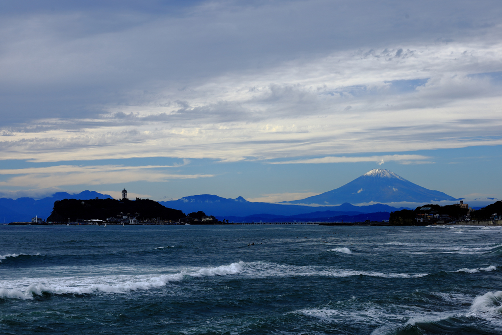 江ノ島と富士山