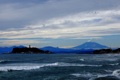 江ノ島と富士山