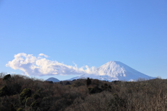 煙管をくゆらす富士山