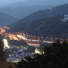 東名高速道路の夜景　長時間露光