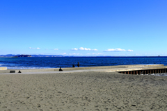 江ノ島と烏帽子岩