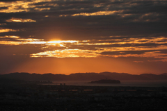 弘法山から眺める日の出