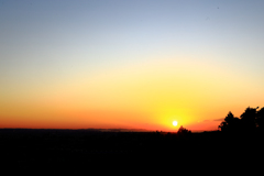 晴れ渡った東の空