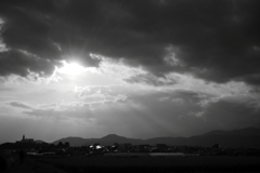 夕陽のかなり前