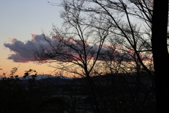 権現山からの夕陽　夕陽雲