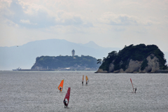 江ノ島と富士山