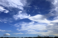 白い雲と青い空