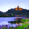 夕暮の三渓園