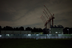 夜の工事現場