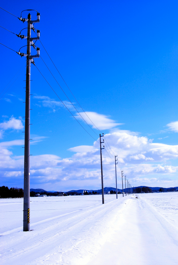 岩手県の田舎の冬