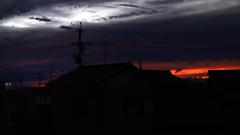 異常気象の夕闇