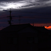 異常気象の夕闇