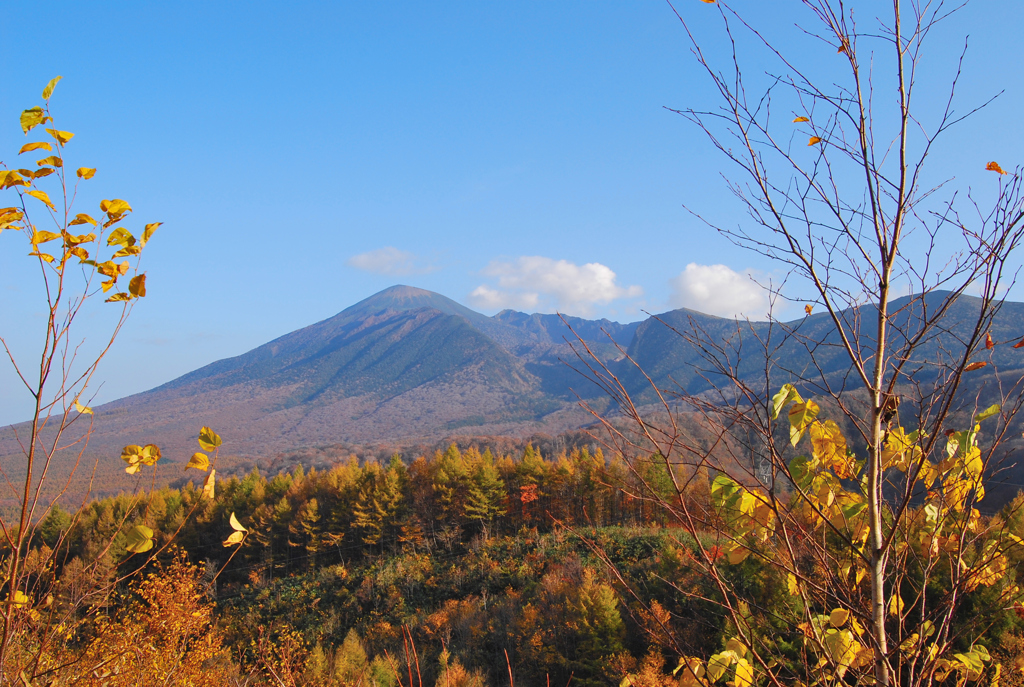 ひっそりと冬を待つ岩手山