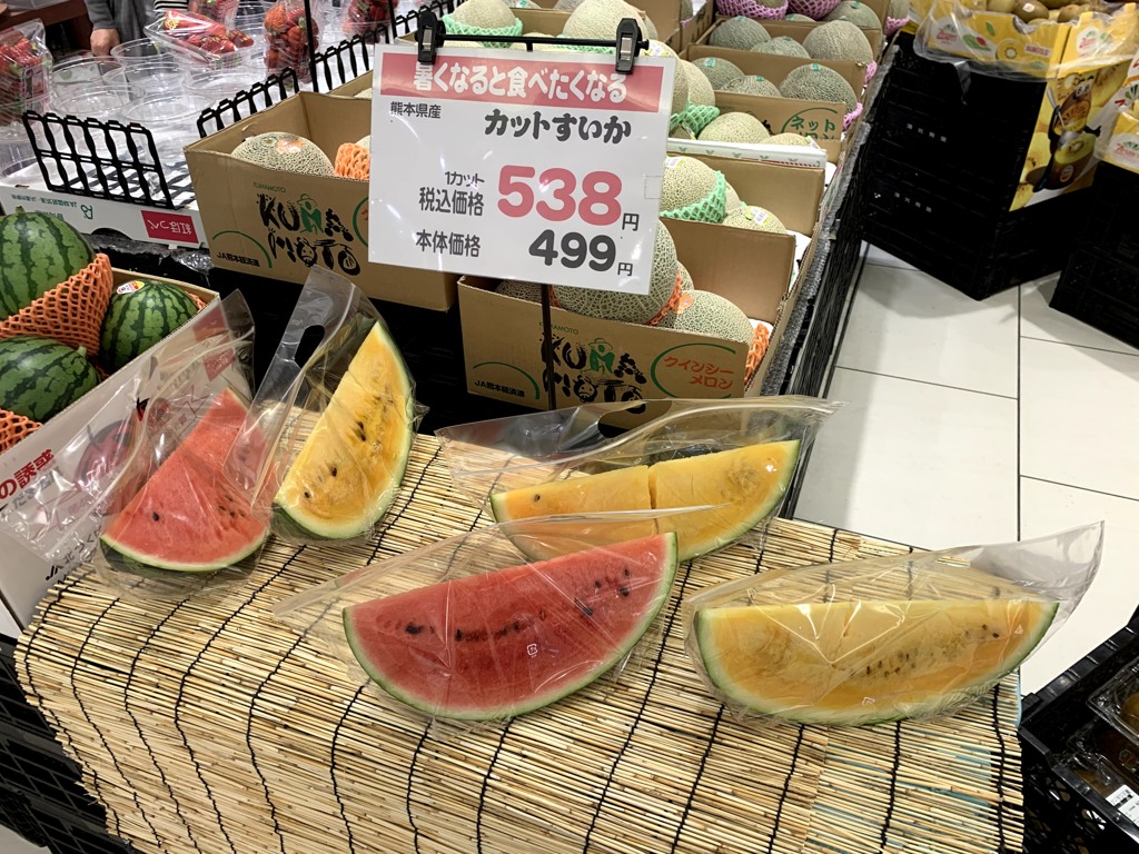 色とりどりのスイカ