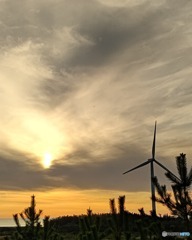 男鹿半島のの夕陽