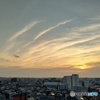 ベランダから見た夕陽