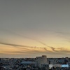 ベランダから見る夕焼け空