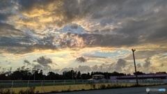 さんぽ道の夕焼け