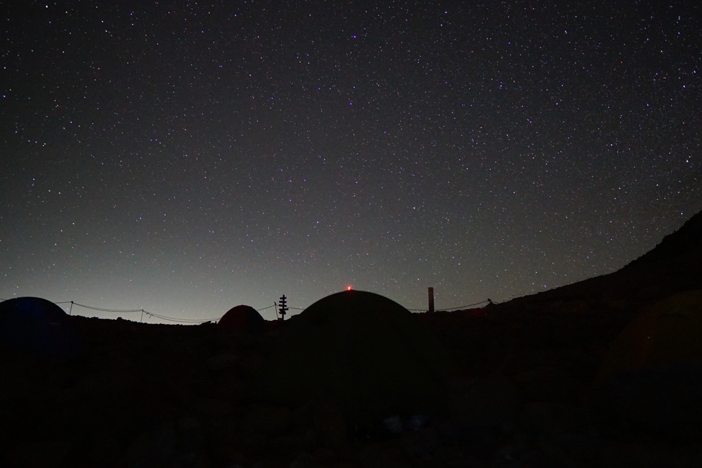 テントからの星空