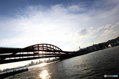 光る神戸大橋