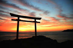 大明神岩からの眺め。