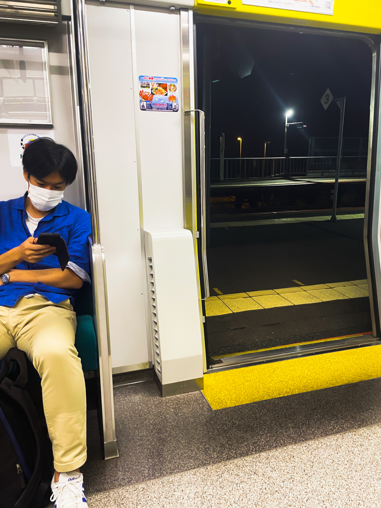 ７分間停車します