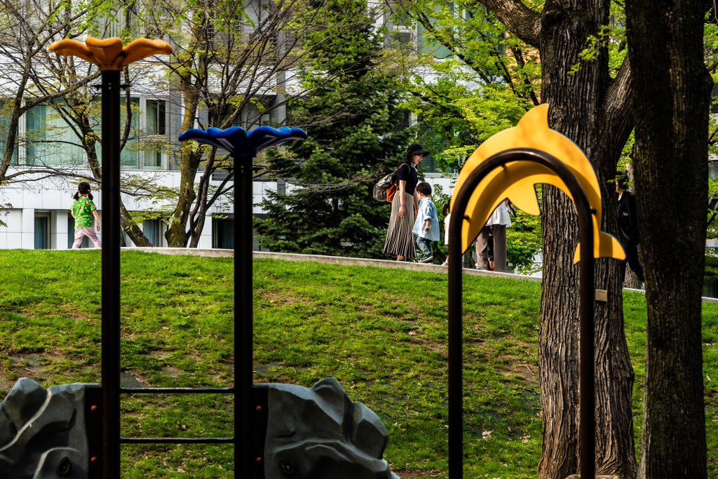 大通公園に丘がある