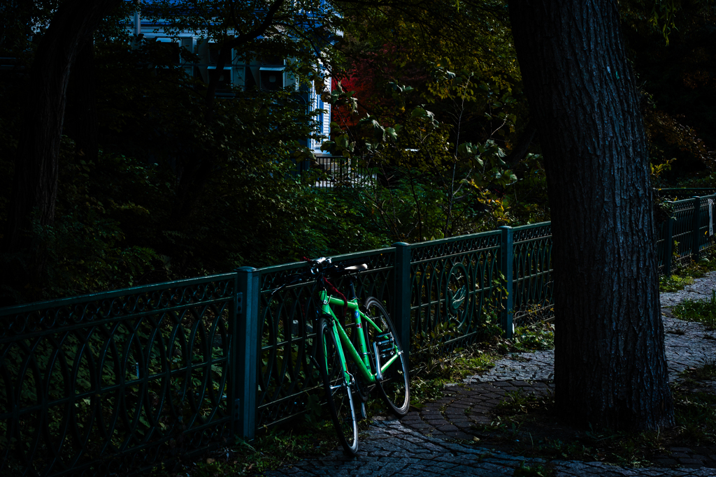 緑の自転車