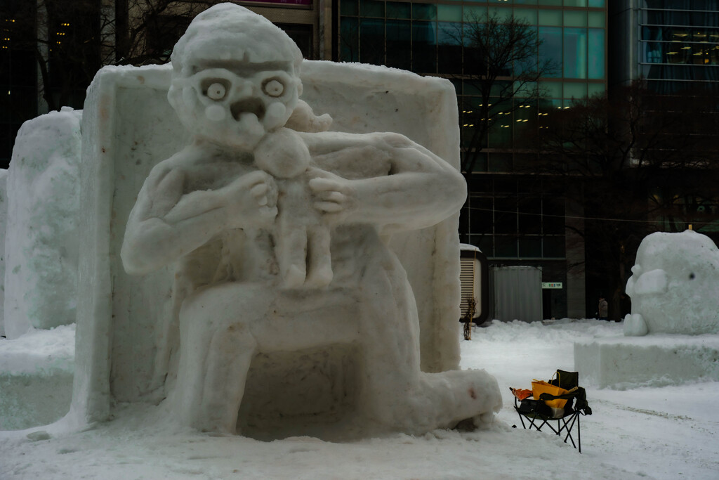 雪まつり準備中5