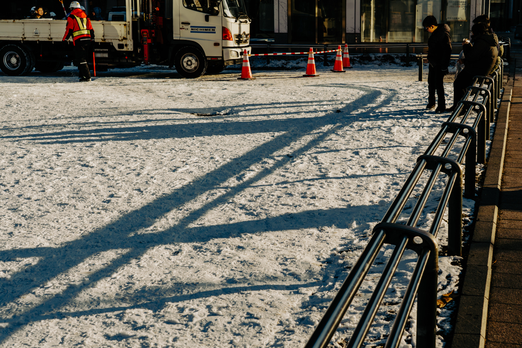 大通公園は夕方