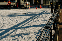 大通公園は夕方