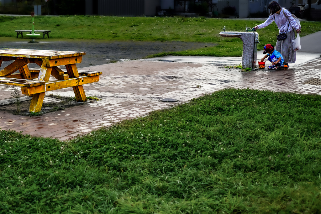 公園の親子220915