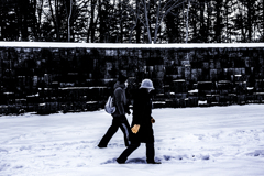 森林公園のふたり