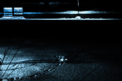 病院脇の駐車場