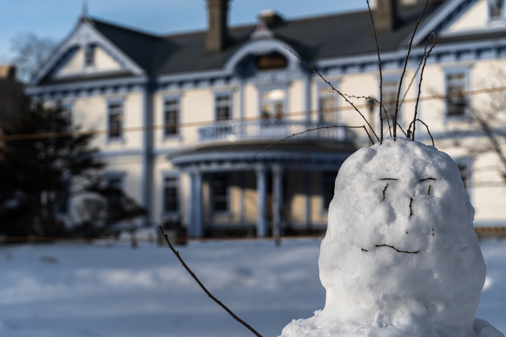 中島公園の雪だるま