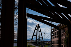 サイクリングロードにかかる橋