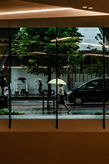 D-LIFEPLACEから見る雨の通り