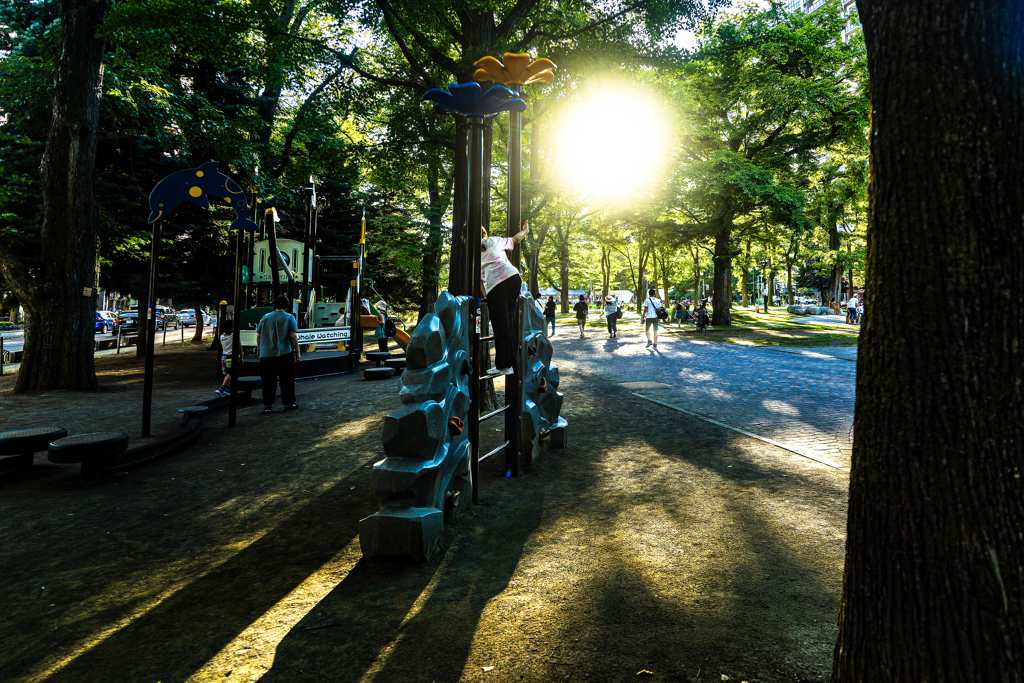 大通公園午後５時