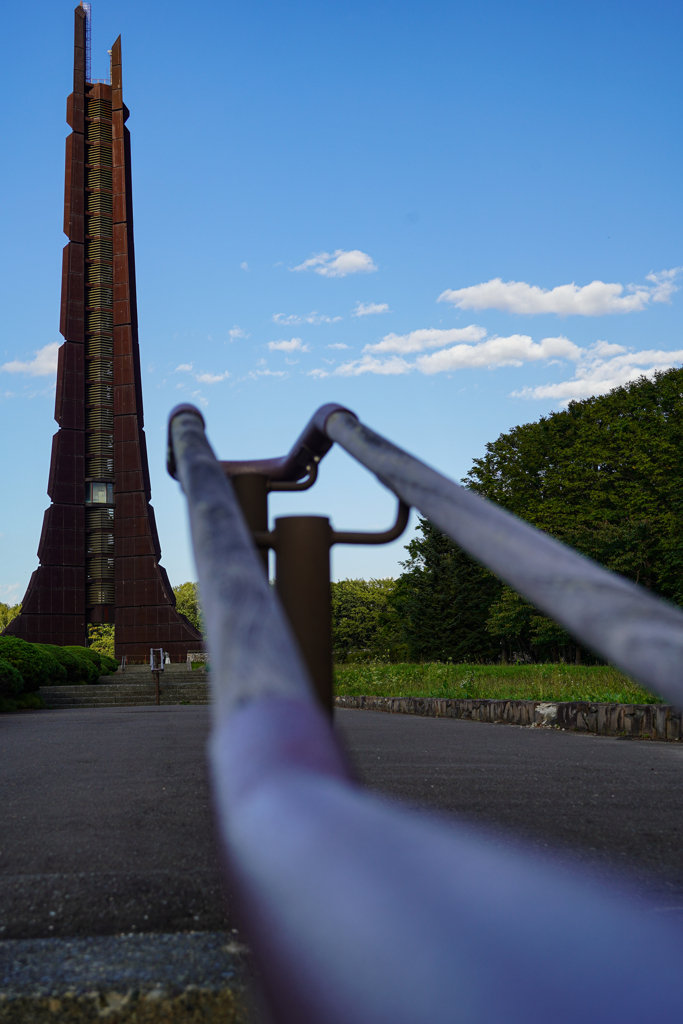 １００年記念塔、階段を登りきって。