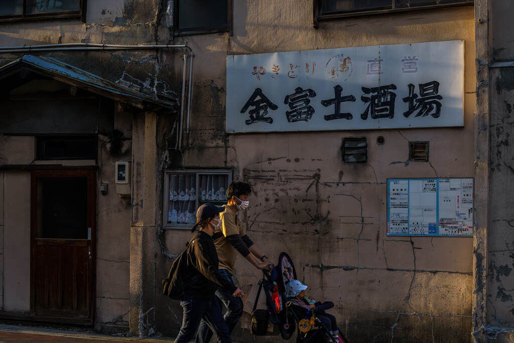 二人とベビーカー