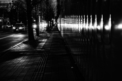 暗くなったので帰ろう