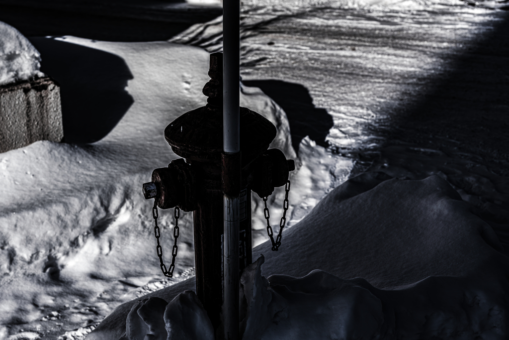 消火栓を反対から