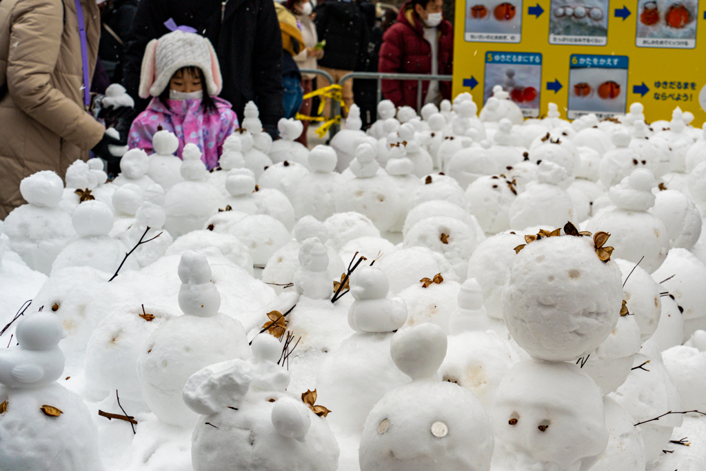 山盛り雪だるま