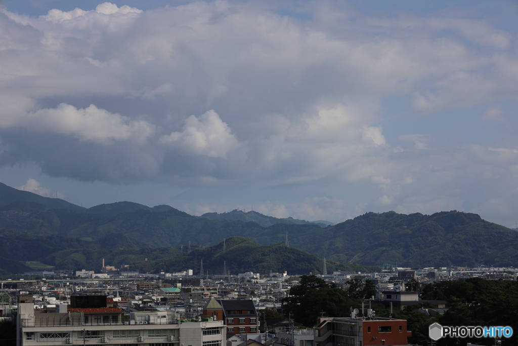 富士山（10月4日・午前）見えない。