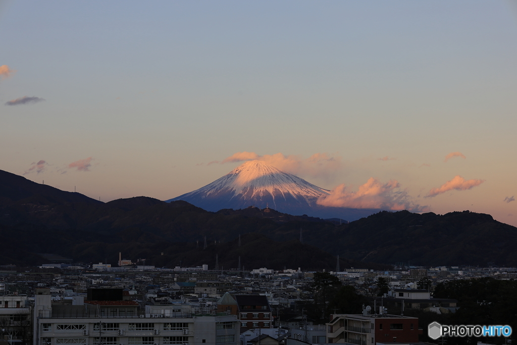 12月27日の富士山（夕景）