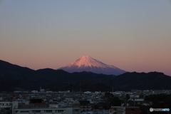 １月１日の富士山夕景